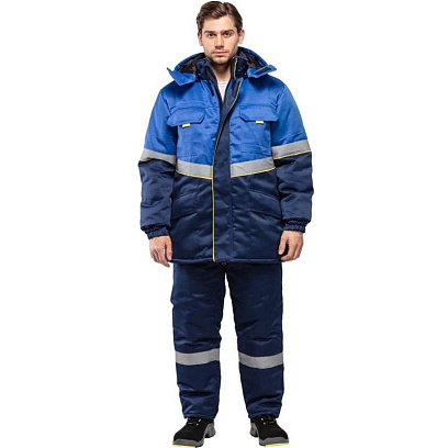 Костюм рабочий зимний муж з43-КБР син/вас (р.44-46) 182-188 (серия З)