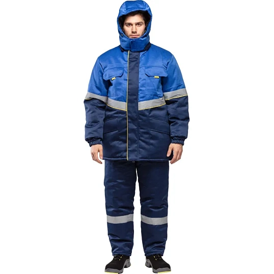 Костюм рабочий зимний муж з43-КБР син/вас (р.48-50) 194-200 (серия З)