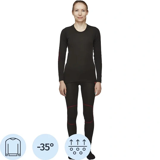 Термофутболка с дл. рукавом жен. чер. Activ-35 р-р 42