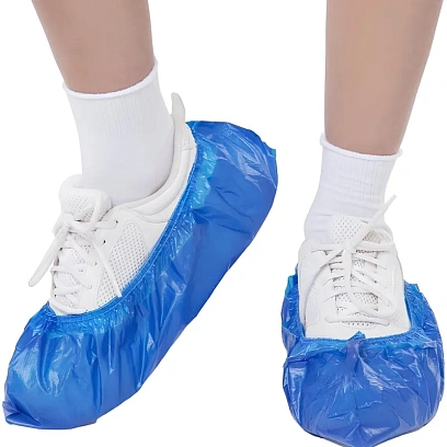 Бахилы п/э Elegreen Особопр. (с2.р)дв,син,ГППНД2-8/18/2р-С-С 6г,50пар/уп