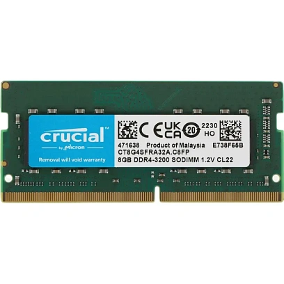 Модуль памяти Crucial by Micron DDR4 8GB 3200MHz SODIMM CL22(CT8G4SFRA32A)