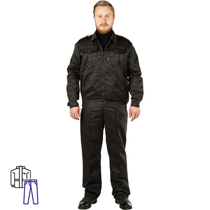 Костюм охранника К-м  Альфа  черн.(р.60-62)/182-188