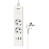 Удлинитель Power Cube, 2р/1.9м выкл.,3USB, 3.5кВт,16А,3x1,0 белый(PC-4-2M)