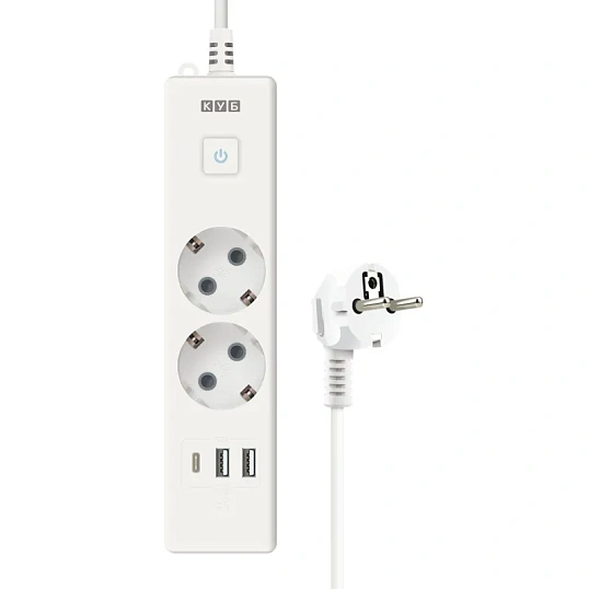 Удлинитель Power Cube, 2р/1.9м выкл.,3USB, 3.5кВт,16А,3x1,0 белый(PC-4-2M)