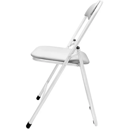 Стул складной каркас белый, кожзам белый РС 04