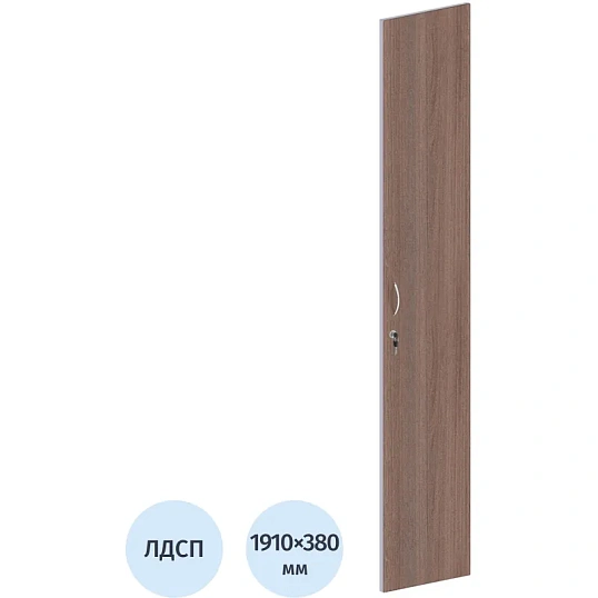 Дверь Easy ЛДСП прав.(1шт.) замок 908858 тем.дуб/серый В1910