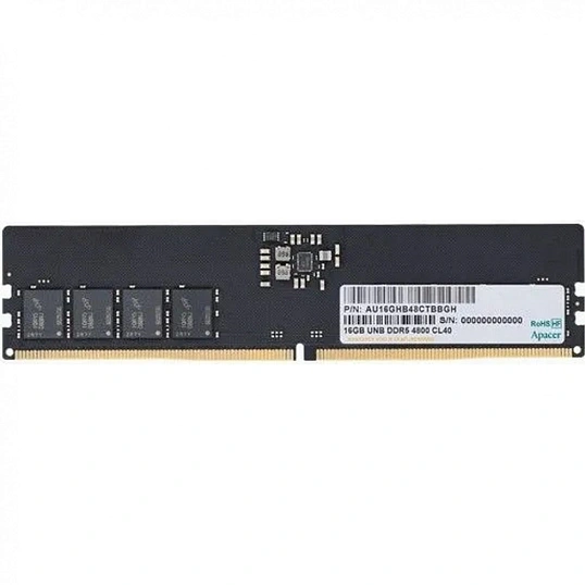 Модуль памяти Apacer DDR5 16GB 4800Мгц DIMM (AU16GHB48CTBBGH/FL.16G2A.PTH)