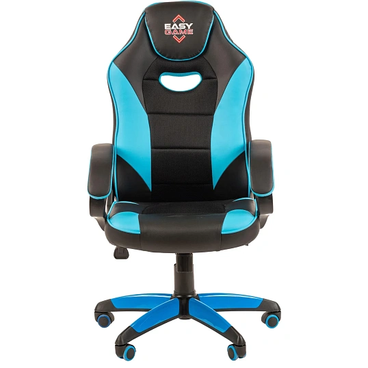 Кресло ТП 690 экокожа,черный/синий,пластик