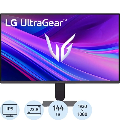 Монитор LG 23.8 UltraGear 24G411A-B FHD/IPS/250cd/144Гц/HDMI/DP/черный