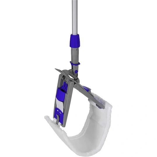 Держатель МОПа универс/зажимы, пластик LuscanProf  50х11см, серый/синий