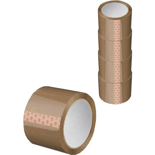 Клейкая лента  72мм х66м 38 мкм коричневый 4 шт/уп