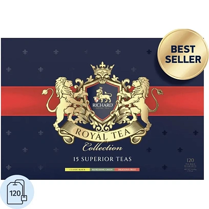 Чай Richard Royal Tea Collection ассорти 15 видов, 120 сашет