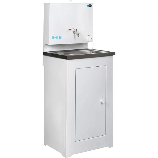 Умывальник дачный Topfort ELEGANT с подогревом 17л, нерж. мойка, белый