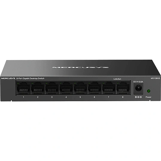 Коммутатор Mercusys MS108GS (L2) 8x1Гбит/с неуправляемый