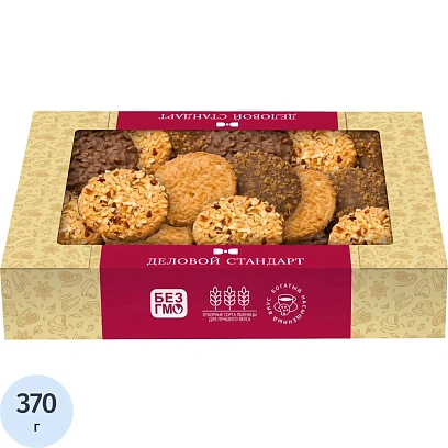 Печенье Деловой Стандарт сдобное Ассорти печенья с шоколадом, 370 г
