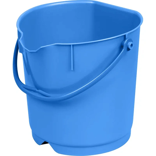 Ведро FBK 9л синее, армир. пластик противоударный, круглое, 80102-2