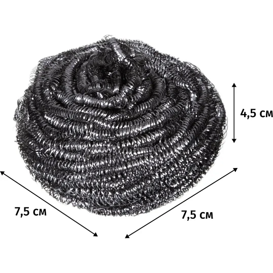 Губка-мочалка для мытья посуды Inox очищающая спираль 40г, 100200
