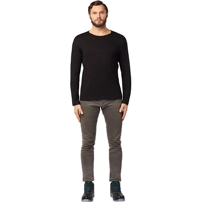 Футболка (160 г.) с длинным рукавом чрн.(XXXL)