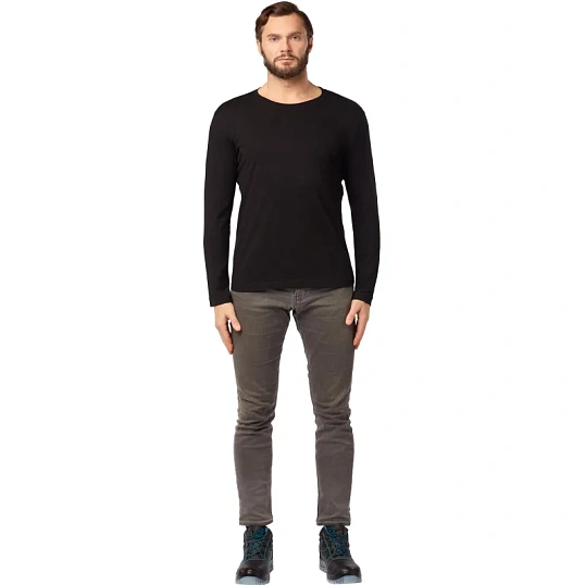 Футболка (160 г.) с длинным рукавом чрн.(XL)