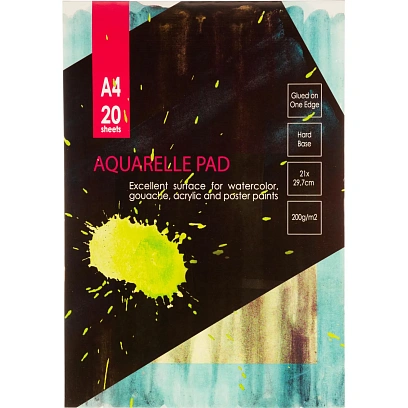 Альбом для акварели Kroyter 20л,А4,склейк,блок ГОЗНАК,200гр,тв.подлож,05664