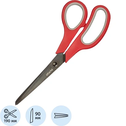 Ножницы Attache Comfort 190мм эргоном.руч,покрыт.Titanium grey,кра/сер