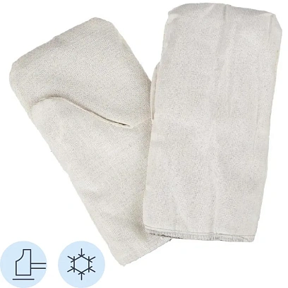 Рукавицы хб утепленные с наладонником ПВХ 5пар/уп