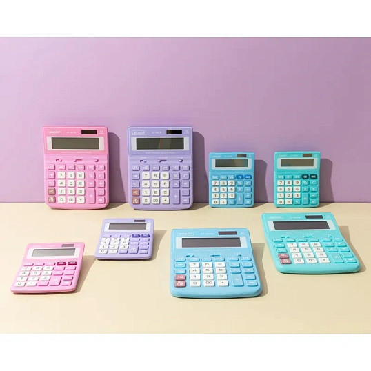 Калькулятор настольный КОМП Attache, AС-223BL,8р,дв. пит, голуб,134x107x34