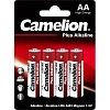 Батарейка Camelion AA/LR 6 Plus Alkaline BL-4 (LR 6-BP4, 1.5В)(4 шт в уп.)