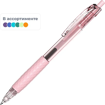 Ручка шариковая автомат. Deli LINEUM EQ150C-BL,пул.нак 0,7,син.гибрид,в асс