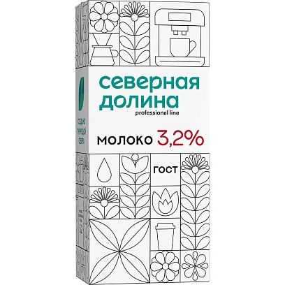 Молоко Северная Долина (Prof) ультрапастериз 3,2% 1л