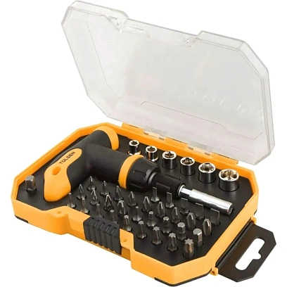 Набор бит  1/4, PH, PZ, Hex, Torx, Slotted, 41 предмет TOLSEN
