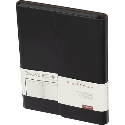 Ежедневник недатированный  с магнитным клапаном,А5 Waltz,(черный)3-543/02