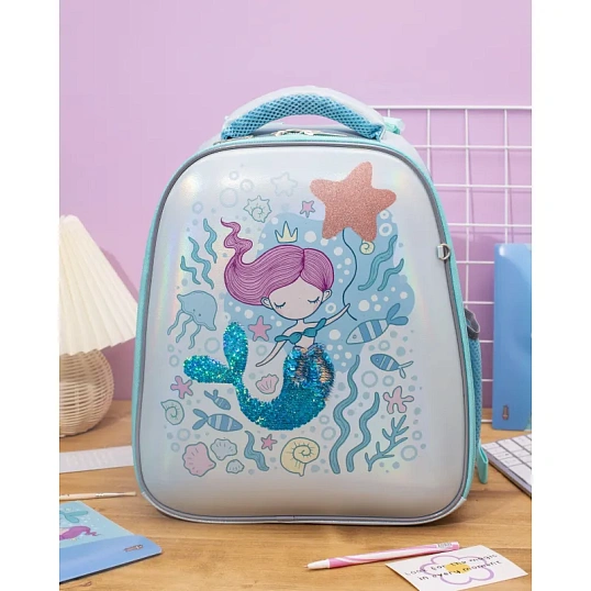 Ранец Basic Русалка, 2 отд., эргоном. cпинка, экокожа