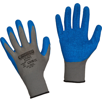 Перчатки защитные TOPFORT НТЛ01 нейлон латексным покрытием разм.11