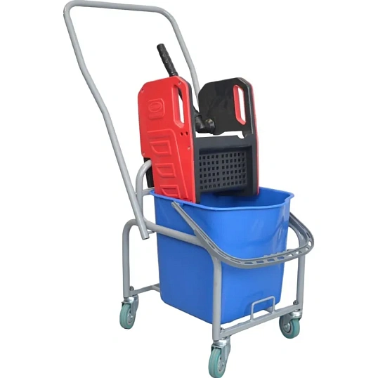 Тележка уборочная с отжимом мет.каркас без верхнего лотка 1x25л 21EF/1