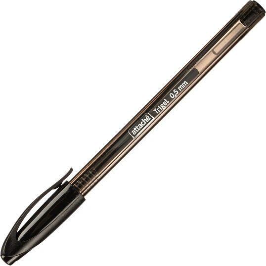 Ручка гелевая неавтомат. Attache Glide TrioGel 0,5мм черн, треуг