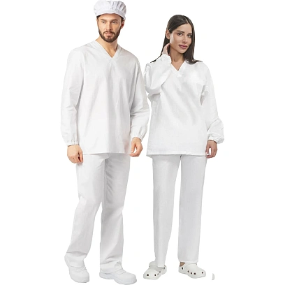 Костюм универсальный (куртка, бр) у05 ДР без кармана бел 88-92/158-164