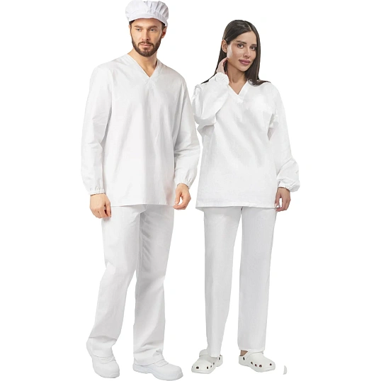 Костюм универсальный (куртка, бр) у05 ДР без кармана бел 88-92/158-164