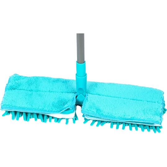 Швабра двухсторонняя д/сух и влажн уборки телескоп ручка 75-130см HD1051AC