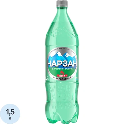 Вода минеральная Нарзан газированная пэт 1,5л