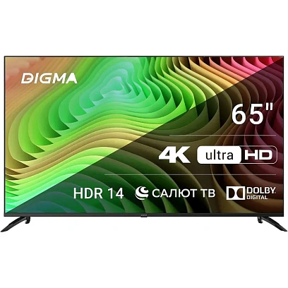 Телевизор Digma DM-LED65UBB40, UHD, смарт (Салют ТВ)