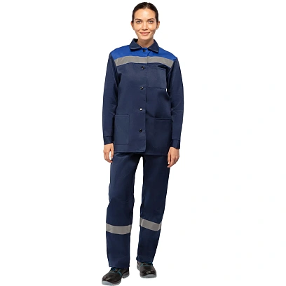 Костюм лет жен (куртка, пк) л16 с СОП син/вас 80-84/170-176