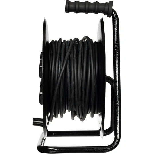 Удлинитель Topfort КГ 3х1,5 30м, на мет.катушке, 4 гнезда с/з.,с/загл.,IP44