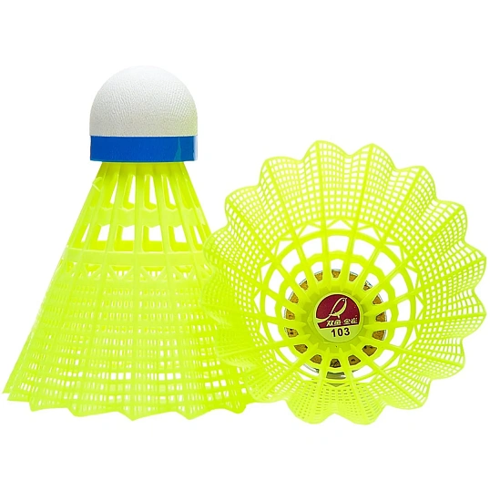 Воланы для бадм. DOUBLE FISH JINQUE/нейлон/проб/уп.6 шт.сред.скор, жел/103y