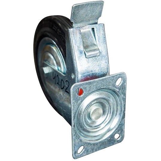 Колесо поворотное резина SCb 80 200мм с тормозом (N) 1024202