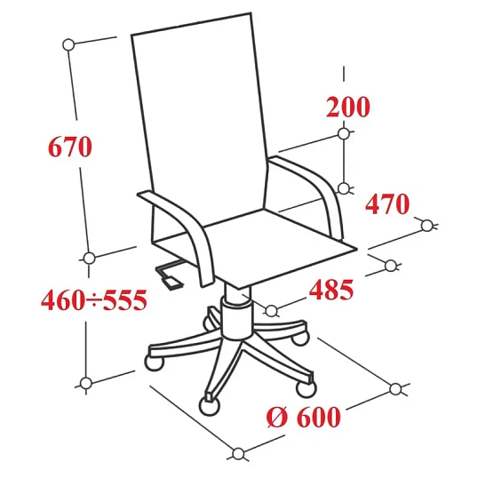 Кресло VT_Chairman 289 NEW ткань OS-01 черная