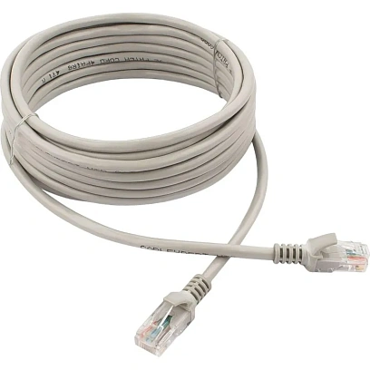 Патч-корд UTP Cablexpert PP10-5M кат.5e, 5м, литой, (серый)