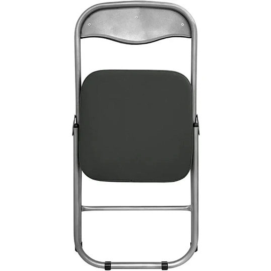 Стул складной каркас металлик , кожзам серый РС 04 кант