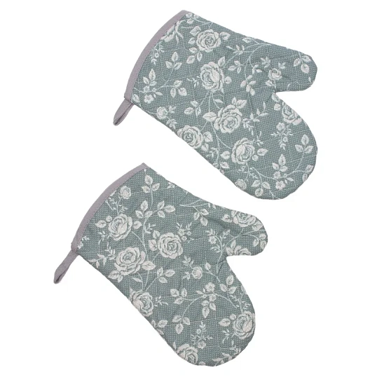 Набор кух. (рукавица стег.18х28см -2шт), рогожка, 160г/м2, Рандеву серый