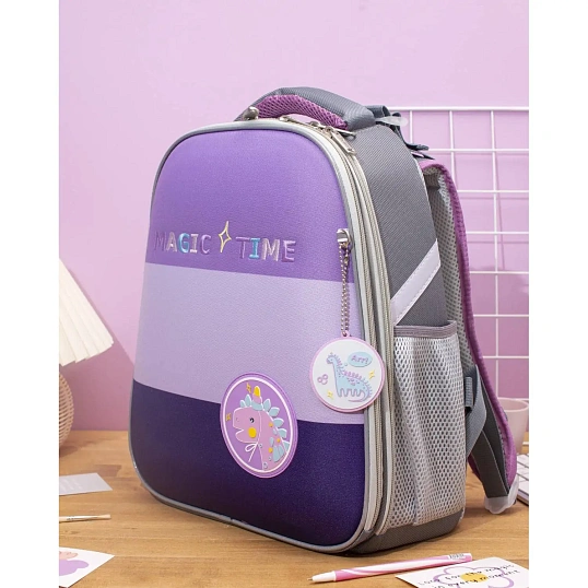 Ранец Комус Класс Basic Casual сирен+фиолет, 2 отд., эргоном. спинка